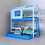 bed-house for children blue