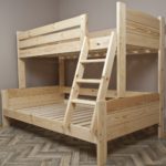 bed-house for children wood natural