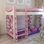 bed-house for children pink-purple