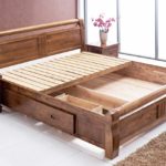 bed made of solid pine decoration photo