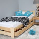 solid pine bed design photo