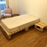 pallet bed with large mattress