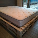 pallet bed with gap mattress