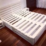 pallet bed white with headboard