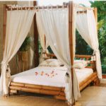 canopy bed at the resort