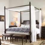 canopy bed with stools