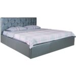 bed with lifting mechanism light gray