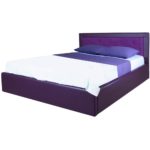 bed with lifting mechanism dark purple