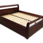 bed with lifting mechanism wood frame