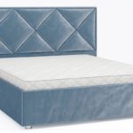 bed with lifting mechanism blue double