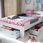 example of a bed with drawers