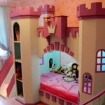 bed for a girl in the form of a castle