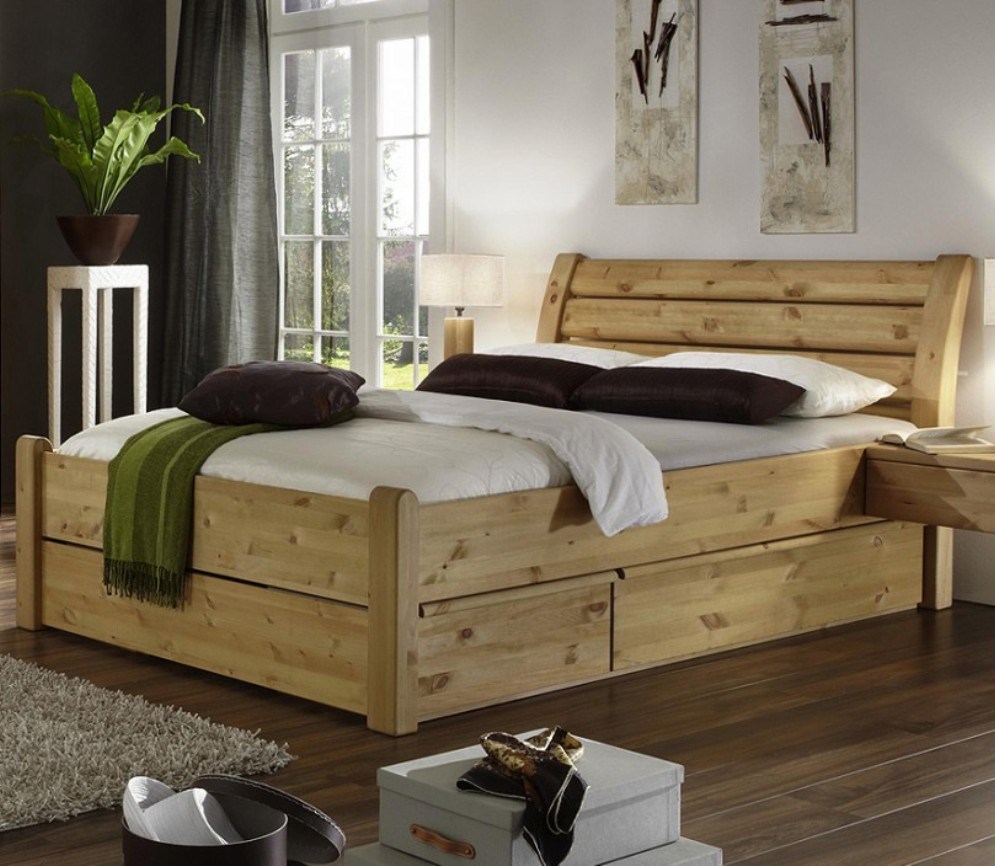 pine beds design ideas