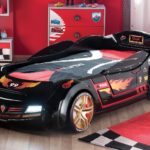 stylish black car bed for boy