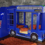 bed-car for a boy under a blue bus