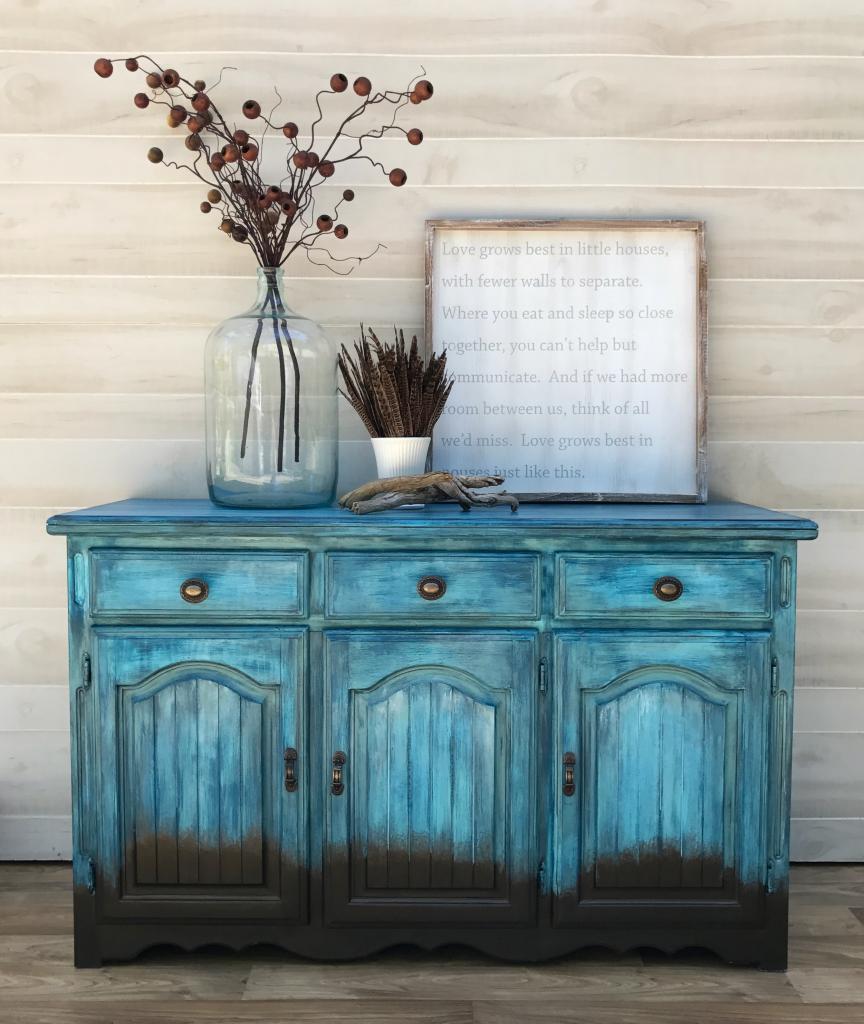 Antique blue furniture