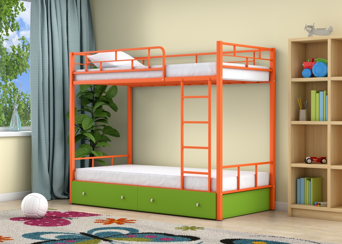 metal bunk bed for kids