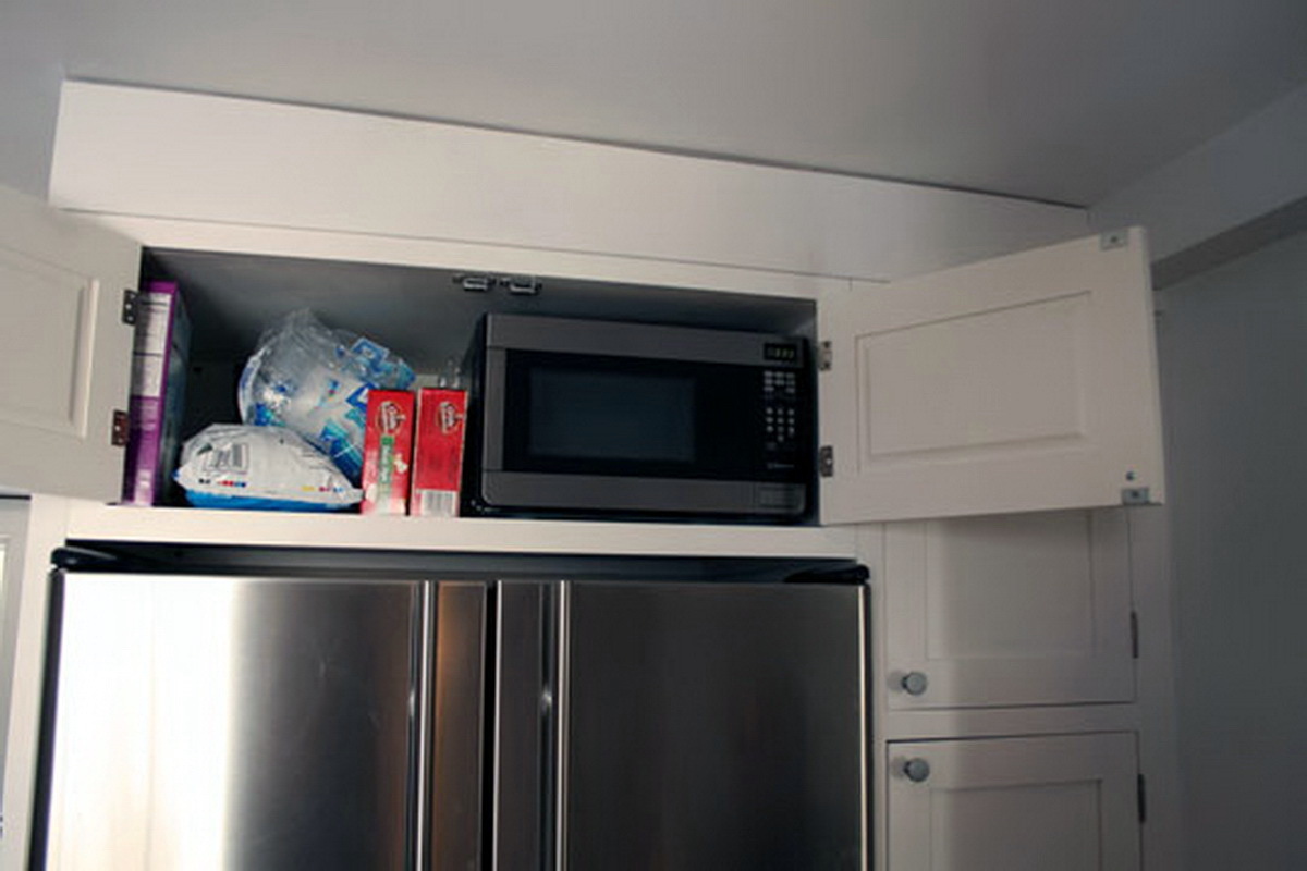 microwave over refrigerator