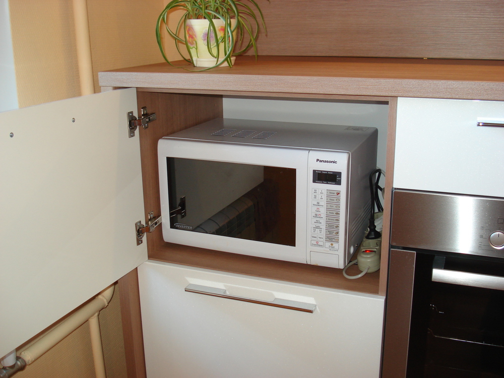 microwave in the closet