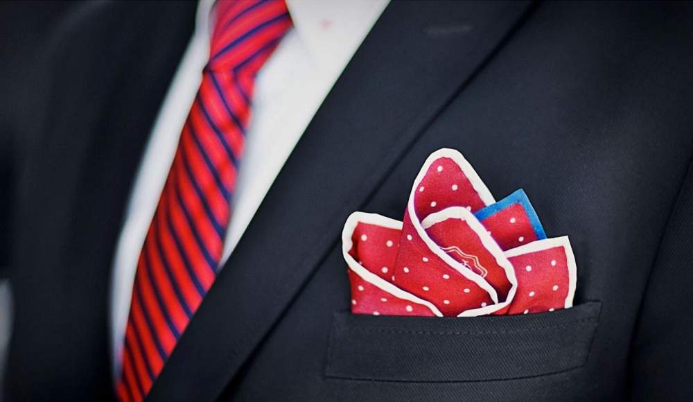 pocket square in a jacket