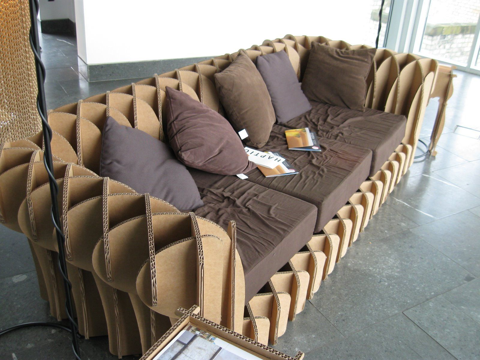 the furniture itself is made of cardboard