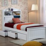 white single bed