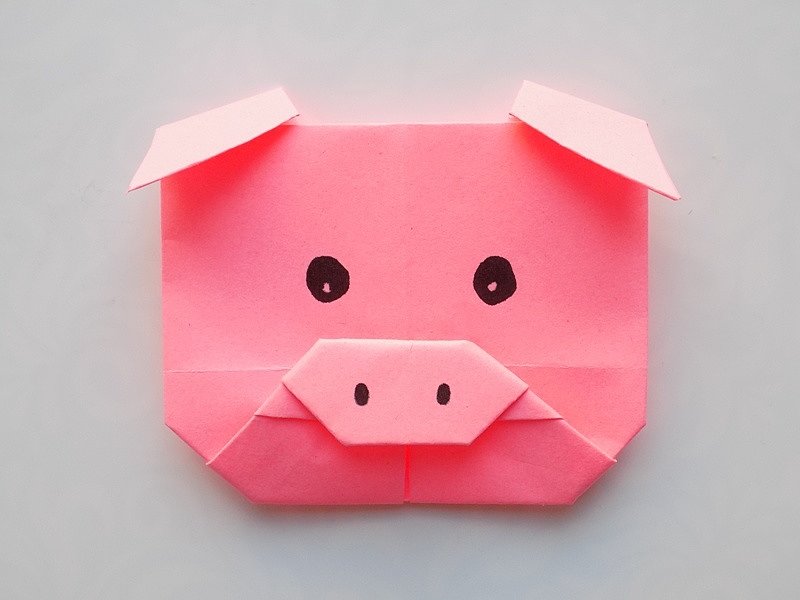 cochon en origami