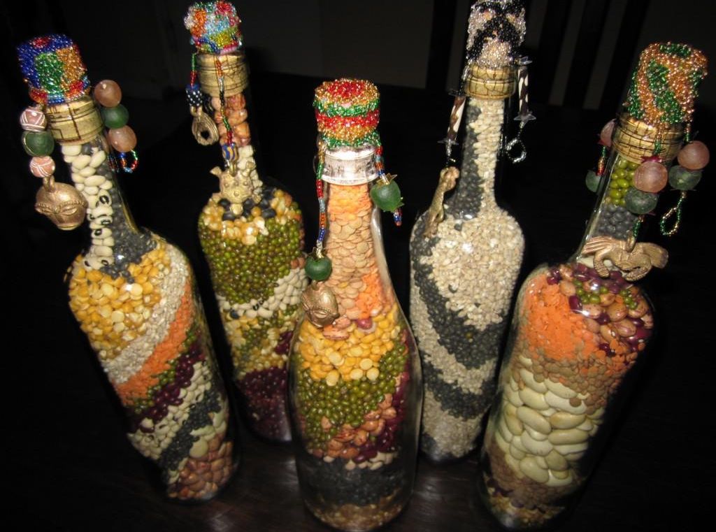 craft bottles with cereals