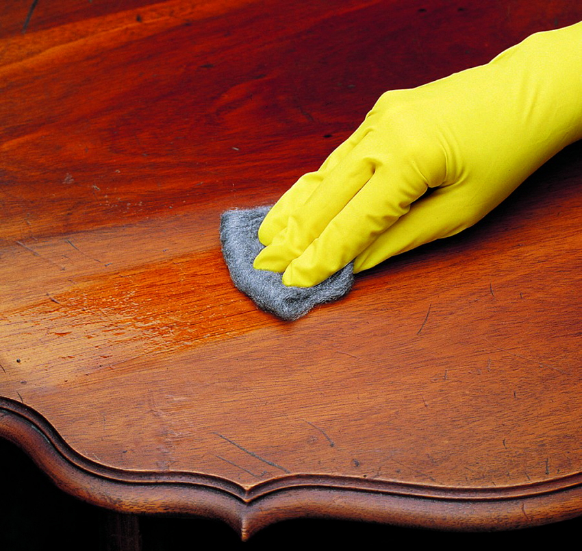 polishing furniture after wax