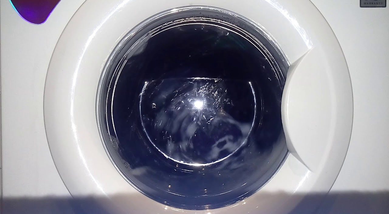 rinsing in the washing machine