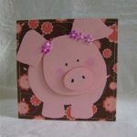 paper piglet photo decoration