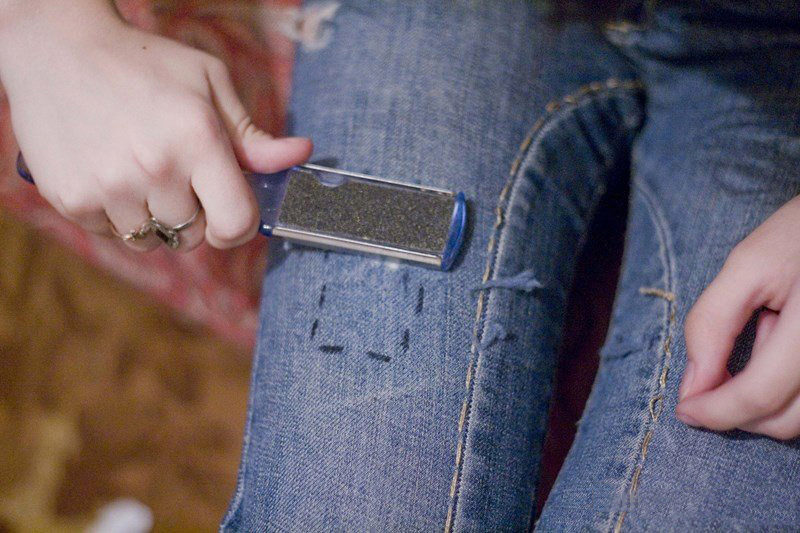 pumice stone for scuffs on jeans