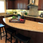 semicircular kitchen countertop