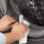 wiping the washing machine