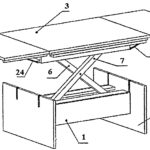 scheme of a transforming table for the living room