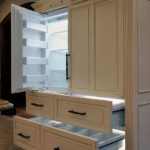 refrigerator cabinet with chest of drawers