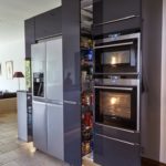 refrigerator cabinet dark gray