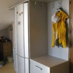 refrigerator cabinet in the hallway