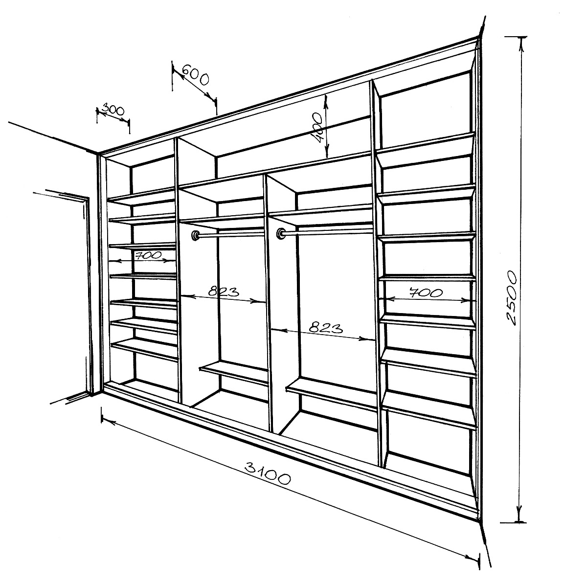 drywall cabinet drawing