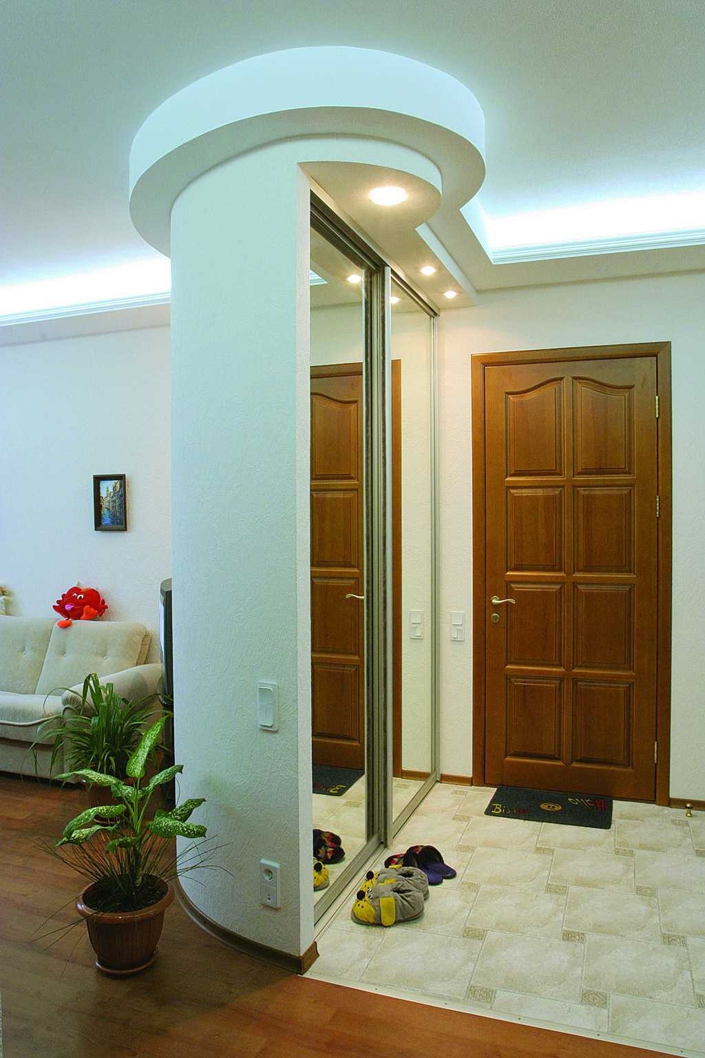 semicircular drywall wardrobe