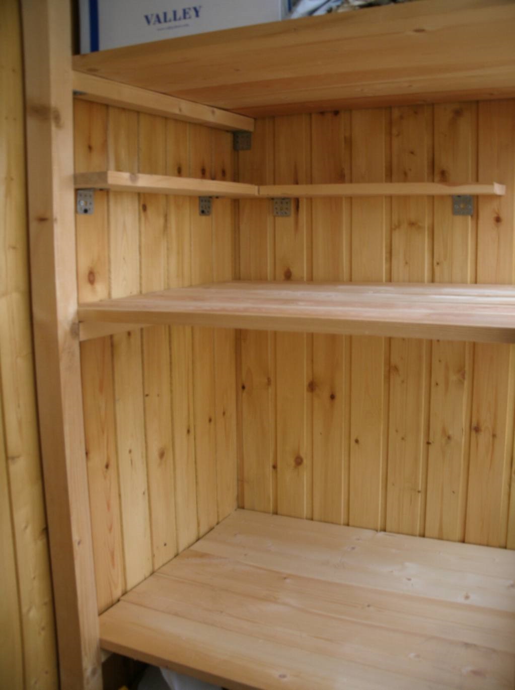 wardrobe on the balcony made of birch