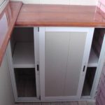 wardrobe on the balcony, cabinet downstairs