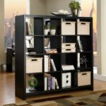 wardrobe-partition black shelving