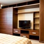 wardrobe-partition brown with TV