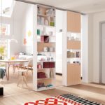 wardrobe-partition light shelving