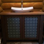 sink cabinet with a pattern