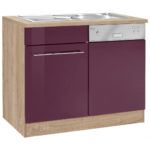 dark purple sink cabinet