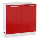 sink cabinet red