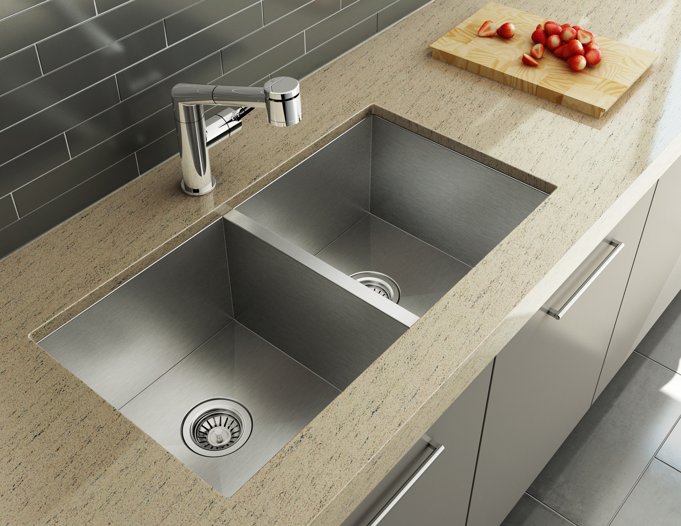 the shape of kitchen cabinets for a sink