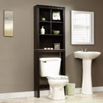 black toilet wardrobe with shelves